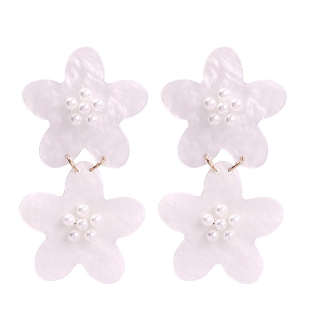 New Anthropologie white earrings